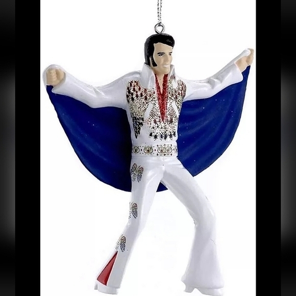 Elvis Presley On Tour 1972 White Caped and Jumpsuit with Red Scarve Keepsake… - Picture 11 of 13